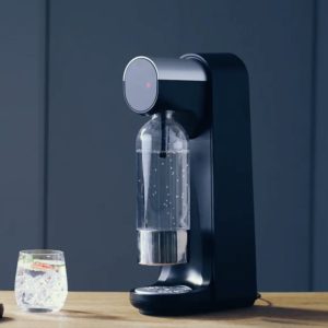BidoSoda-Touch, Black color, Electric Soda maker with one CO2 full Cylinder